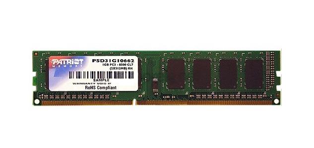 оперативная память Patriot DDR3 2048Mb PC-8500 1066MHz